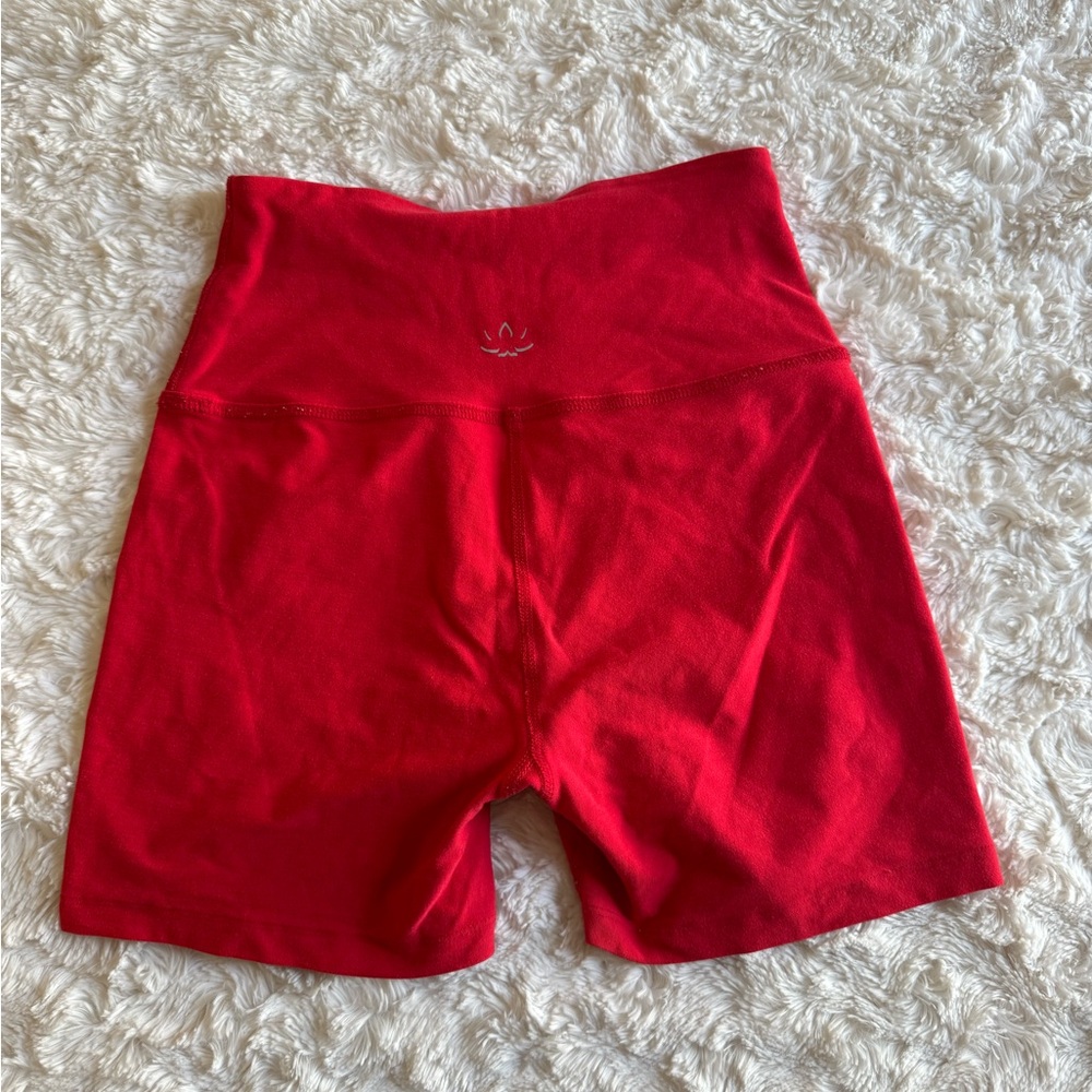 Beyond Yoga Red Biker Shorts